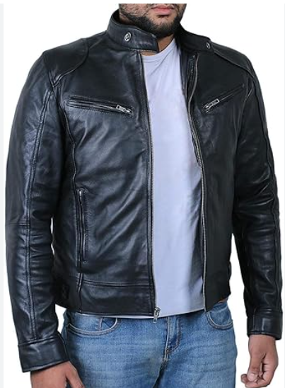 PULSE | Giacca in pelle modello Biker